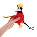 Imagen de TOYANDONA Muñeca de loro pirata suave juguete de pájaro pirata fiesta preferida regalos loro cactus adorable loro pirata en el hombro mi Ben habla cacatúa peluche cosplay niño