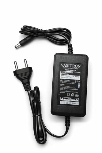 Image of 12V 3Amp DC Power Supply Adapter, Table Top 12 Volt 3A SMPS for CCTV Camera, LCD Monitor, TV, LED Strip Light, DVR, NVR, Setup Box Broadband, Routers for Home & Commercial Security Systems