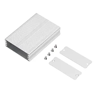 Ubervia Aluminium Electric Box, Broad Use 24x69x100mm Easy Assembly Silver Enclosure Case for DIY
