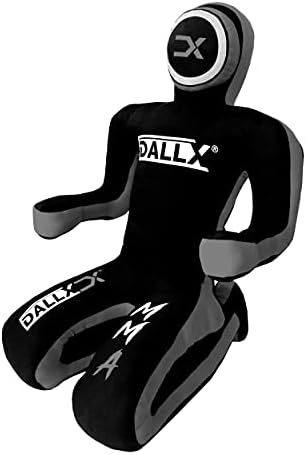 MMA Grappling Submission Sitting Dummy for Wrestling Judo Karate BJJ JIU Jitsu Punching Dummies Mixed Martial Arts Police Training Self Defense – UNFILLED (BLACKGRAY, 4FT)