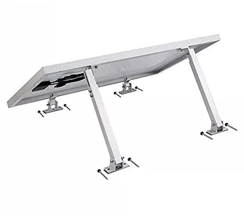 Trango - Vario verstellbare Alu Solarmodul Halterung - Ausziehbar bis 65cm - Solarpanel Befestigung für Flachdach, Wand, Boot, Wohnmobil - Universal-Aufstelle stufenlos - Neigungswinkel 10°-30°