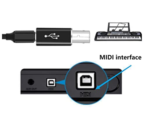 SHANFEILU USB C Female to Printer Male USB B Convert Adapter Type C to MIDI Connector for Printer MIDI Electric Piano &Type-C Device/Laptop 2pcs - Image 3