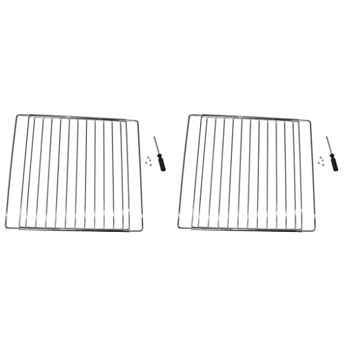Ufixt Universal Extendable Oven Shelves | Adjustable Grill Rack Grids | 2 Pack 350mm-560mm Width x 320mm Depth | compatible with All Gas Electric Ovens