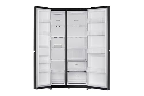Image of LG 650L Side-by-Side Refrigerator 3-Star GL-B257JWB3 Convertible, Multi-Air Flow, Auto Smart Connect, Western Black