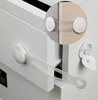 Kit 4 Travas de Gavetas e Armários Segurança para Crianças e Bebês Linha Premium M5 Armarinhos (4 Un)