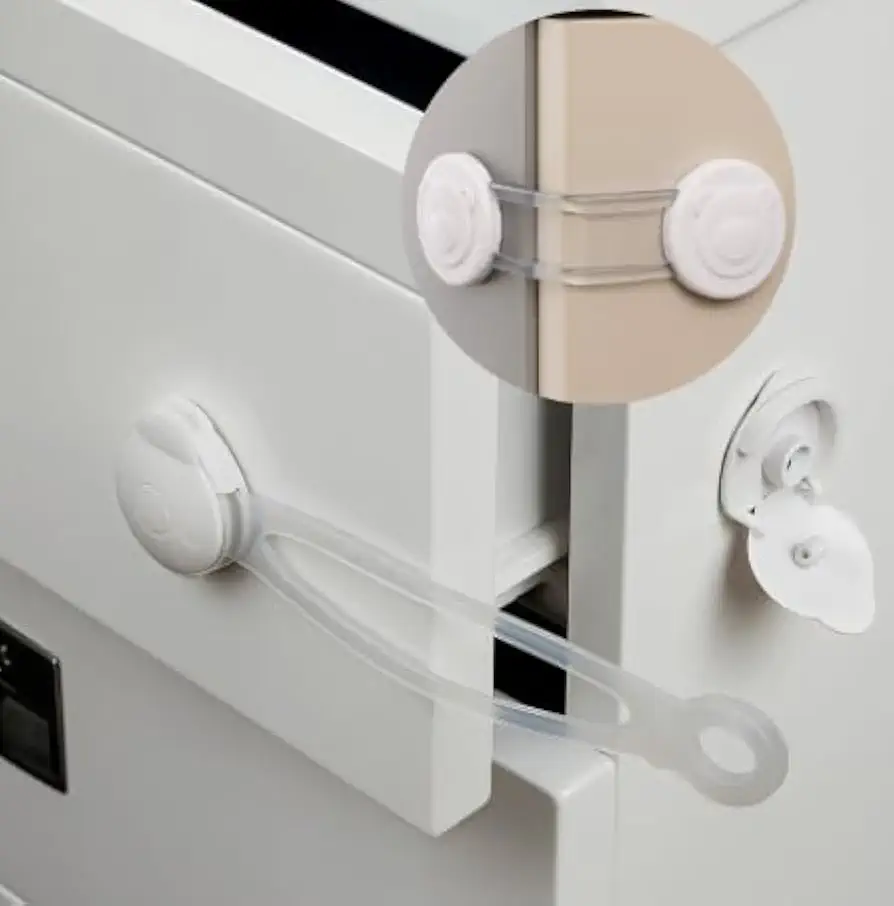 Kit 4 Travas de Gavetas e Armários Segurança para Crianças e Bebês Linha Premium M5 Armarinhos (2 Un)