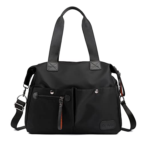 Image of CORIOS Women Shoulder Bag Nylon Handbag Casual Top Handle Bag Multi Pocket Crossbody Bag
