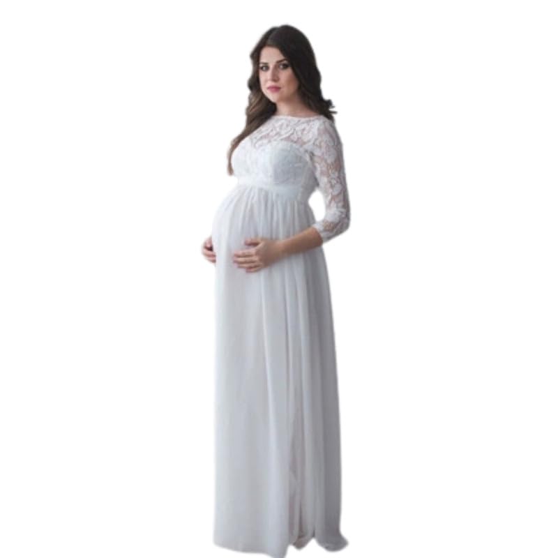 Women's Maternity Dress | Pregnancy Dress | Comfortable & Stylish Photoshoot Gown-image-8