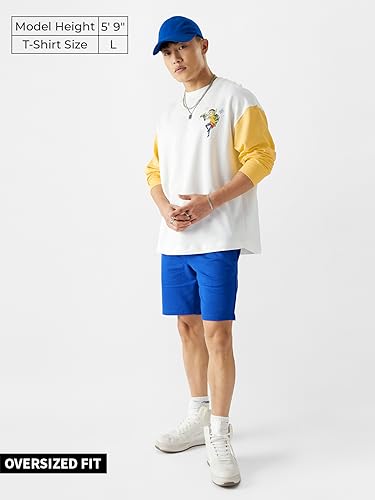 Image of The Souled Store Rick And Morty: Morty's World Men Oversized Full Sleeve T-Shirt