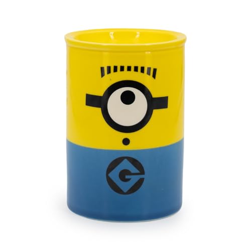 MINIONS Carl - Lampe aromatique en céramique pour cire parfumée et huiles essentielles - Chauffe-parfum amusant et figurine décorative - Produit sous licence officielle - Cadeau pour les fans