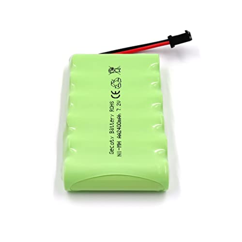 Gecoty® Ni-MH Accupack, 7,2 V, 2400 mAh, oplaadbare AA RC autoaccu, 7,2 V accu met laadkabel, SM stekker voor op afstand… - Afbeelding 5