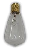 String Light Company VC9012C Clear Vintage Edison Bulb with E17 Base, 7-Watt (Pack of 12)