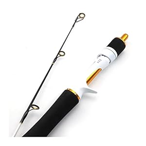 Telescopische hengel IJs hengel koolstofstaaf 59cm klep boot paal ijs hengel vistuig set hoge zichtbaarheid ijs hengel Draagbare Hengel (Color : YELLOW)