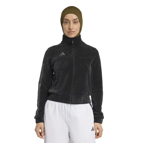 adidas Women's House Of Tiro Velour Track Top, Black, X-Large
