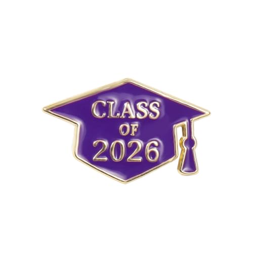 Image of Graduation Enamel Lapel Pins Class of 2026 Graduation Caps Brooches Gifts Souvenir Emblem Badges Diploma Brooche for High College Teacher School Vacation Accessories