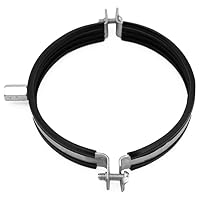 H&C VENT Verzinkt Rohrschelle Ø 160 mm mit Gummieinlage - Rohrschellen & Schlauchschellen für Lüftungsrohr, Abluftschlauch, Absaugschlauch - Schellen zur Rohrhalterung - Schraubrohrschelle gummiert – Ansicht 6