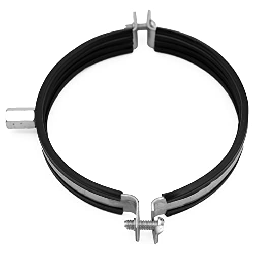 H&C VENT Verzinkt Rohrschelle Ø 315 mm mit Gummieinlage - Rohrschellen & Schlauchschellen für Lüftungsrohr, Abluftschlauch, Absaugschlauch - Schellen zur Rohrhalterung - Schraubrohrschelle gummiert