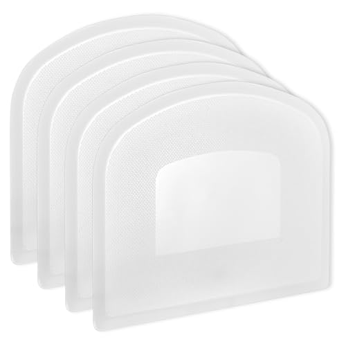 4Pcs Dough Scraper Bench Scraper for Baking, Flexible Dough Cutter Scraper, Sharp Edge & Angles Plastic Cake Scraper Kitchen Multipurpose Food Tools for Cutting Sourdough Fondant Icing