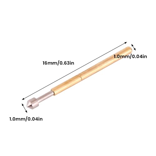 Image of Spring Test Probes, 100Pcs P75-E2 High Accuracy Round Pogo Pins for PCB Board Testing Contact
