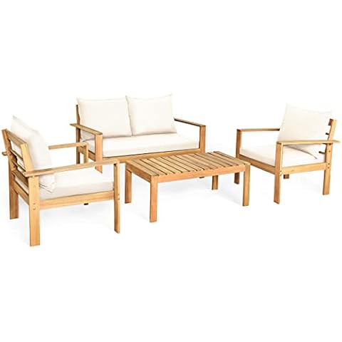 HAPPYGRILL 4 Piece Patio Set Cover
