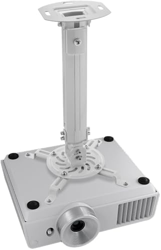 Soporte para proyector giratorio de 360° Techly extensible para techos altos color plata 6