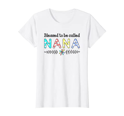 Womens Best Grandma Design Blessed To Be Called Nana T-Shirt