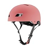 eWheel Casco Movilidad Urbana Rosa Coral Ajustable & Transpirable Homologado con ABS & EPS para Patinete Eléctrico & Ciclismo (CB01)