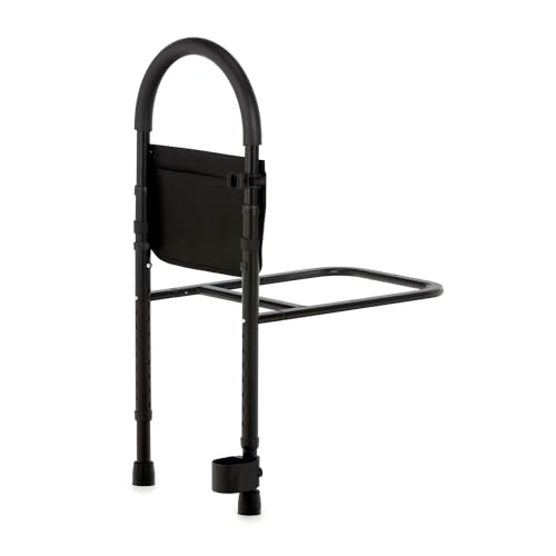 Geriafy - Sponde letto anziani | Ringhiera per letto adulto | Regolabile in altezza con supporto per bastone