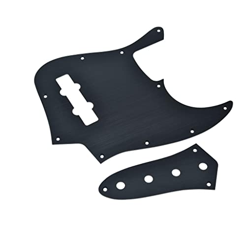 Plaque de contrôle Jazz Bass 4 cordes Dopro en aluminium noir à 10 trous