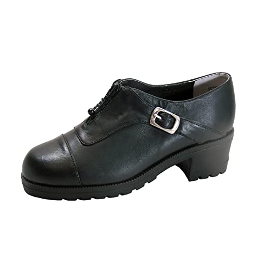 Peerage Naya Women's Wide Width Leather Shoes with Zipper