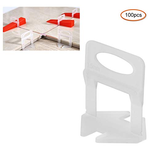 Tile Spacers, 100Pcs Plastic 0.5Mm Reusable Wedges Tile Leveling System Tiles Leveler Spacers Base Clips Wall Tiling Flooring Horizontal Position Leveling System Diy Installation Tool #TOP7