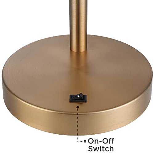 wall lamp Colborne Mid Century Modern Industrial Desk Table Lamp LED with USB Charging Port 28" Tall Antique Brass Black for Living Room Bedroom House Bedside Nightstand Home Office wall lamp - Image 8