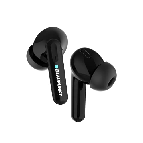 Blaupunkt Newly Launched BTW20 Bluetooth Truly Wireless In Ear Earbuds with Deep Bass I 30 Hrs Playtime* I Built in Mic I LED Digital Battery Display I TurboVolt Charging I IPX5 Sweat Resistant(Black)