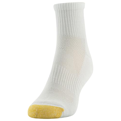 GOLDTOE Women's Half Cushion Sport Quarter Socks with Mesh, 6-Pairs2