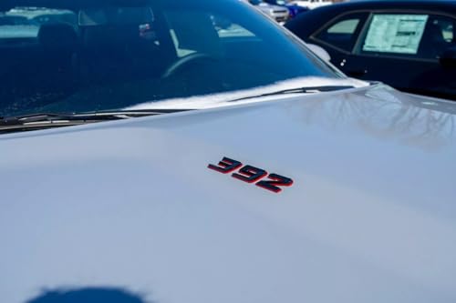Image of Pair Set 392 Passenger & Driver Side Rear Badge Emblem Body Nameplate Raised Sticker Decal (Red Black)