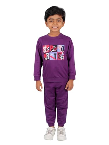 Image of The Mom Store Kids Sweatshirt With Joggers Set| Cotton With French Terry | Cute Prints | Warm | For Boys & Girls | Trendy Winter Sets For Kids | Hoodie And Sweatpant Set
