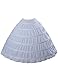 MISSYDRESS Full A-line 6 Hoop Floor-length Bridal Dress Gown Slip Petticoat,White,Free Size