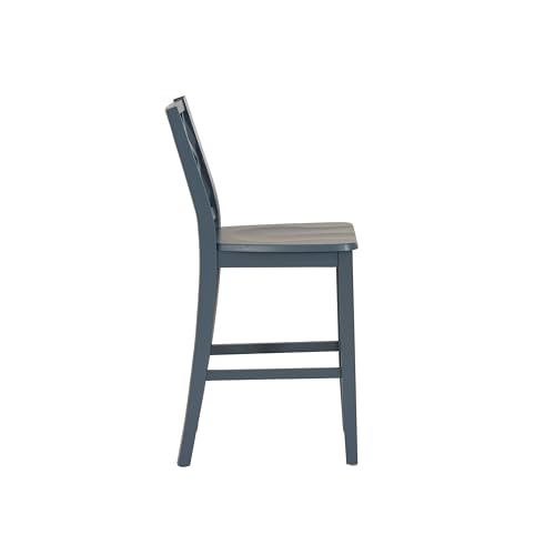 Powell Morgan Graphite Grey X-Back Wooden Counter Stool with Kick-Plate by Powell - Image 7
