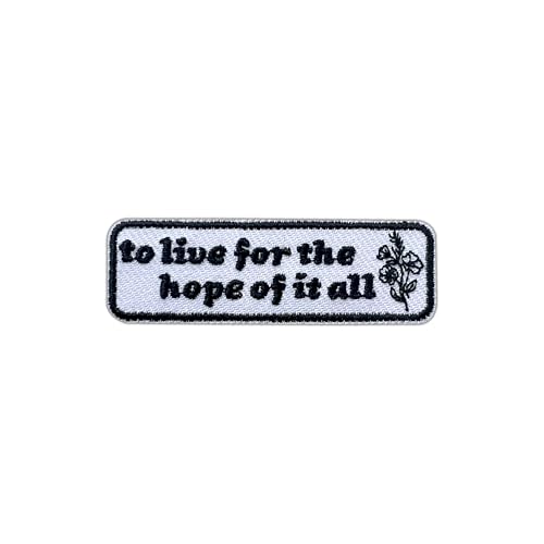 Roiseposie to Live for The Hope of It All Patch Music 3 Inches Iron On/Sew On Embroidered Applique Fabric Floral Patches for Clothes Backpacks Hat Jeans Self Love Embroidery Patches for Girls Boys