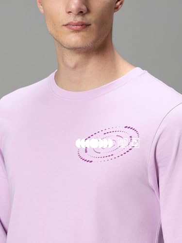 Image of Bewakoof Men's Cotton Jersey Graphic Print Regular Fit Full Sleeve Round Neck T-Shirt | Tshirt for Man | Tshirt for Men Cotton | Tshirts for Men Stylish | Casual Wear | Street Wear