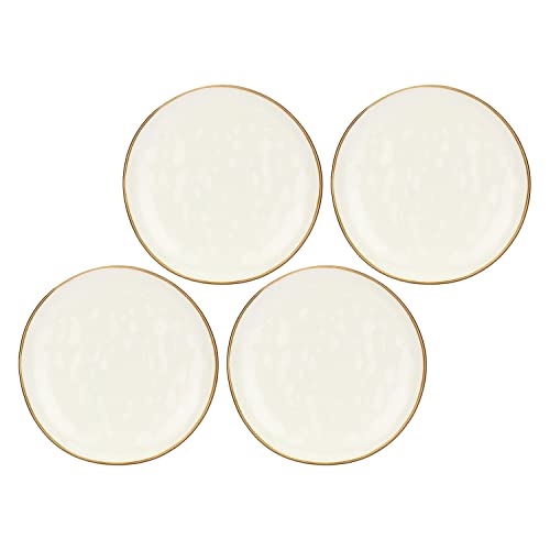 Rose & Tulipani Concerto Piatto Piano Avorio 27cm Set 4 Pezzi Stoneware