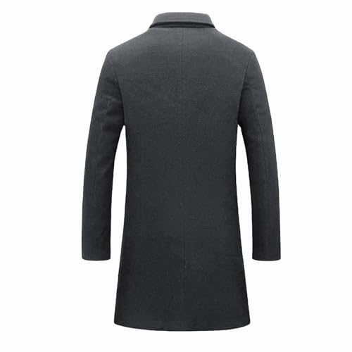 Men's Oversized Casual Notched Collar Long Pea Coats Single Breasted Business Overcoats Warm Thicken Trench Coats2