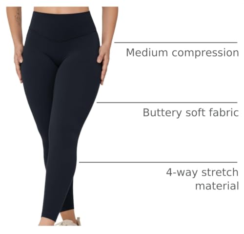 Image of UNISSU Hugcurve No Front Seam High Waisted Workout Leggings for Women Buttery Soft Yoga Pants Gym Athletic Tights - 25''