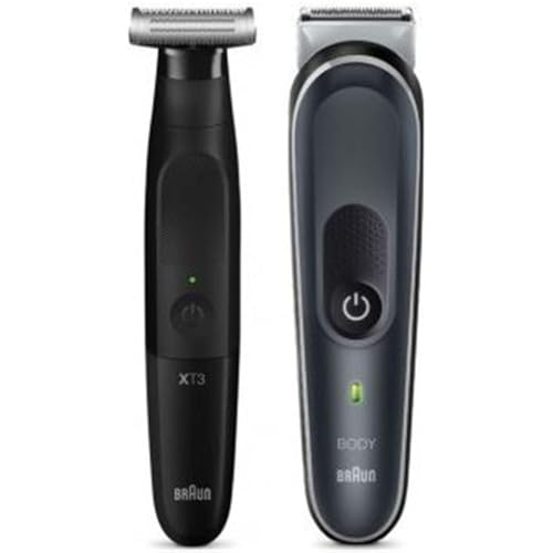 Afeitadora Braun Bodygroomer B560 + Recortadora XT3100 Pack 2 en 1 Inalámbrico Waterproof