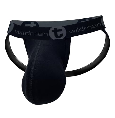 Wildmant Cotton Monster Cock Jockstrap Black - Main Image