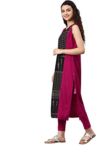 Image of ZIYAA Women's Crepe Straight Kurta