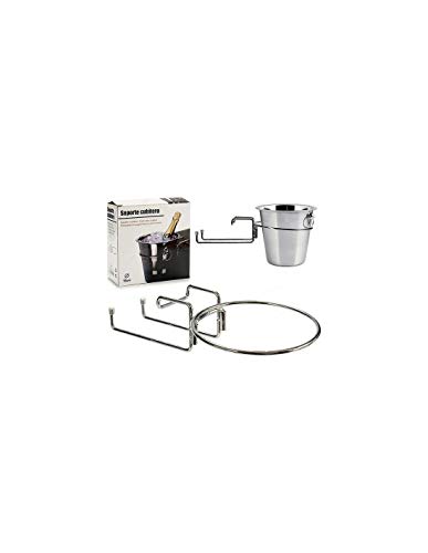 ARTE REGAL IMPORT, S.L. Soporte cubitera, Acero Inoxidable, Plateado, 18 cm