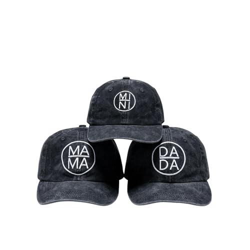 Image of Family Matching Hats Daddy and Me Mommy and Me Hats New Dad Gift Mom to be Gift for Her Him Family Photoshoot Outfit Dada Mama Mini