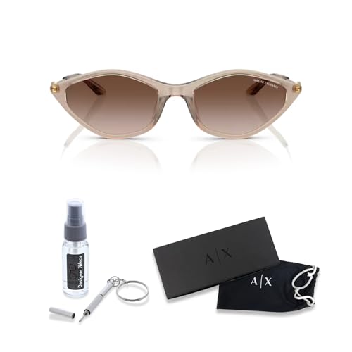 Armani Exchange AX4152SU Oval Sunglasses for Women +BUNDLE with ACCESSORY EYEWEAR KIT2