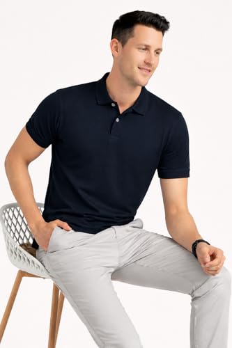 Image of Men's Plain Polo Neck T-Shirt | Comfortable | Stylish Casual & Smart Wear | Half Sleeve | Regular Fit